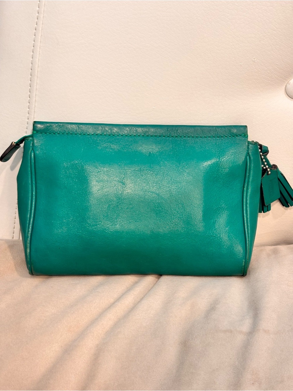 Coach Green Leather Wristlet Clutch - Picture 7 of 15